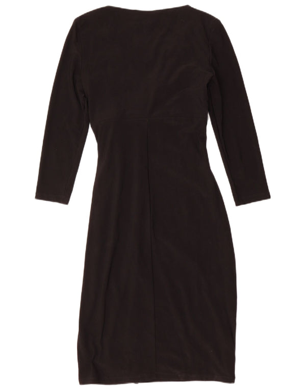 Ralph Lauren Robe fourreau à manches 3/4 pour femme US 4 Small Noir
