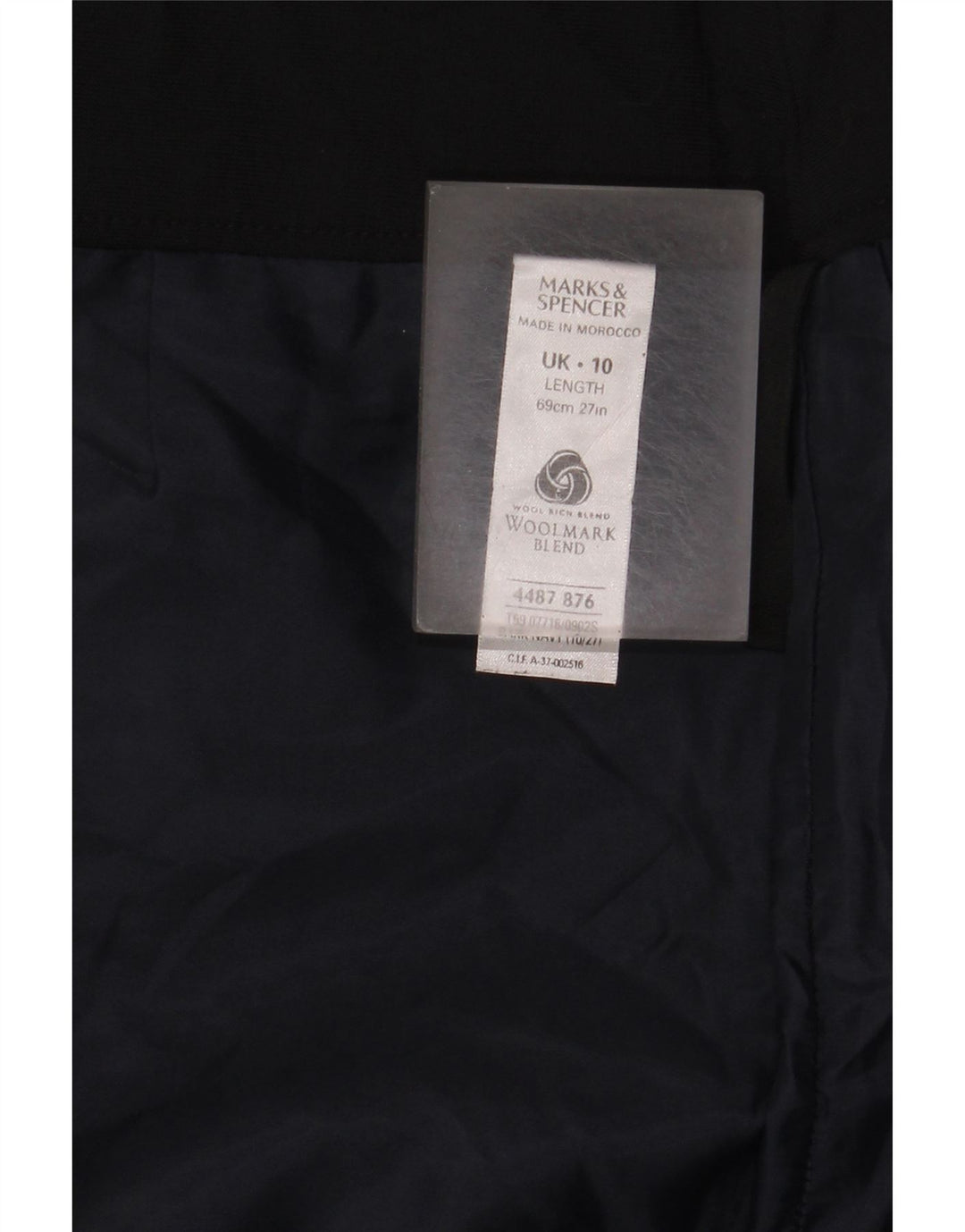 Marks & Spencer Jupe crayon pour femme UK 10 Small W28 Bleu marine Polyester