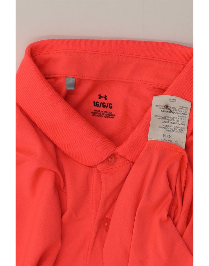 UNDER ARMOUR Polo Homme Large Rose Polyester