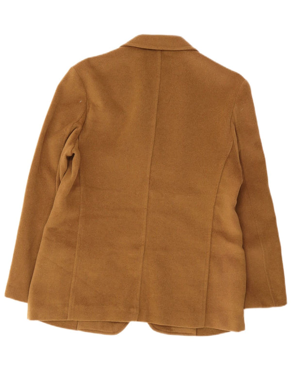 Cerruti Veste Blazer 3 Boutons Femme UK 16 Large Marron Polyester