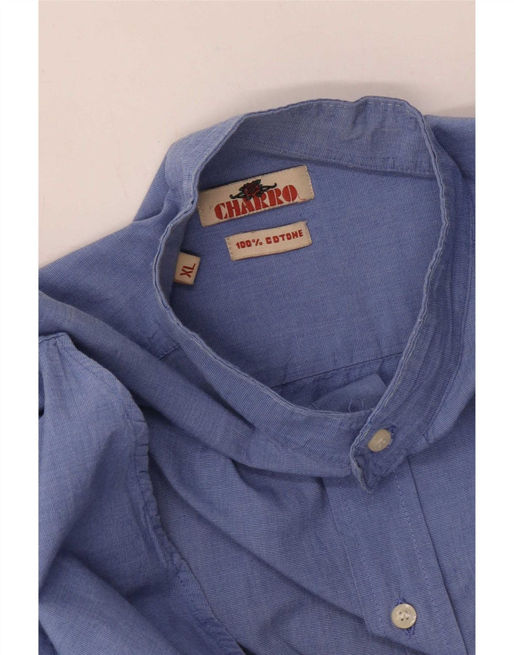 Charro Chemise Homme XL Bleu Coton