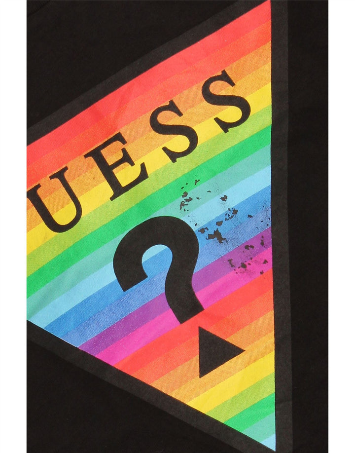 Guess Débardeur Graphique Homme Grand Noir Coton