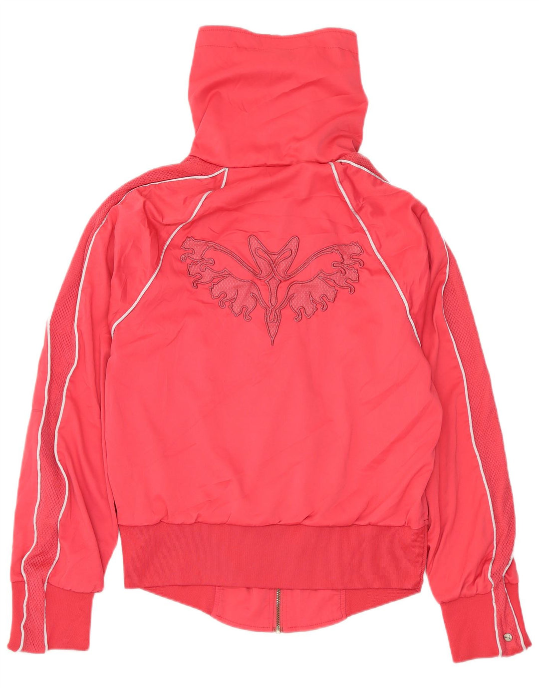 PUMA Veste de survêtement graphique pour femme UK 12 Rouge moyen Polyester