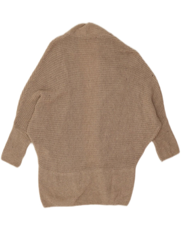 Zara Womens Batwing Open Cardigan Sweater UK 10 Petit Coton Beige