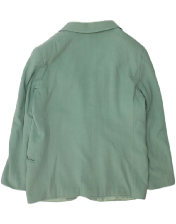vintage Femme 1 Bouton Blazer Veste UK 18 XL Laine Verte