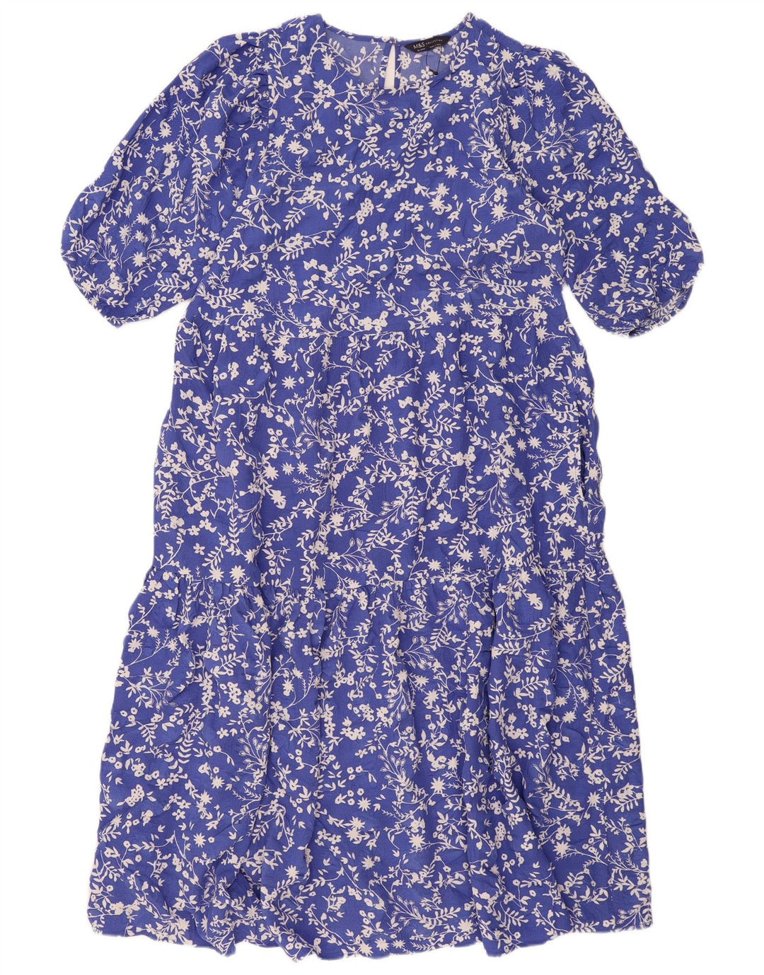 MARKS & SPENCER Robe longue régulière pour femme UK 16 Grand Bleu Floral