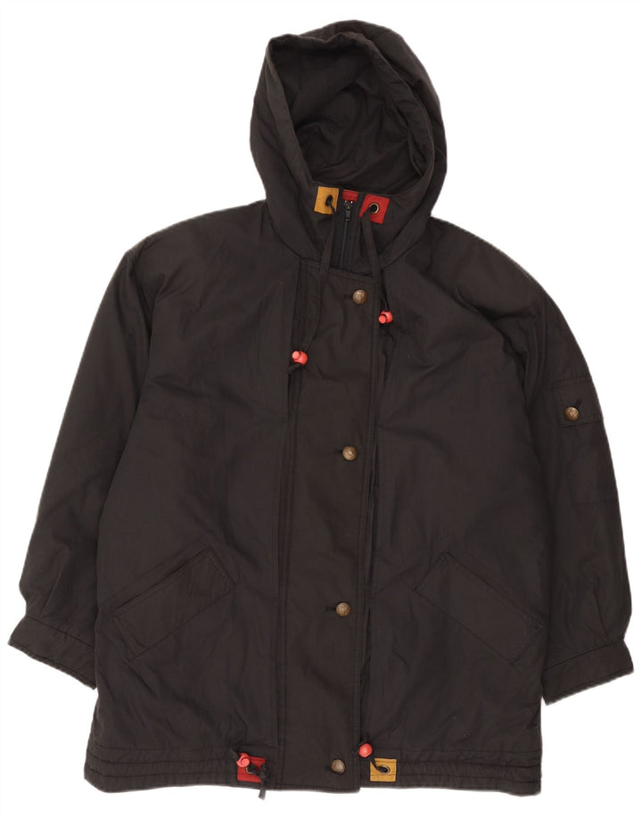 C & A Veste coupe-vent surdimensionnée à capuche pour femme UK 12 Medium Noir