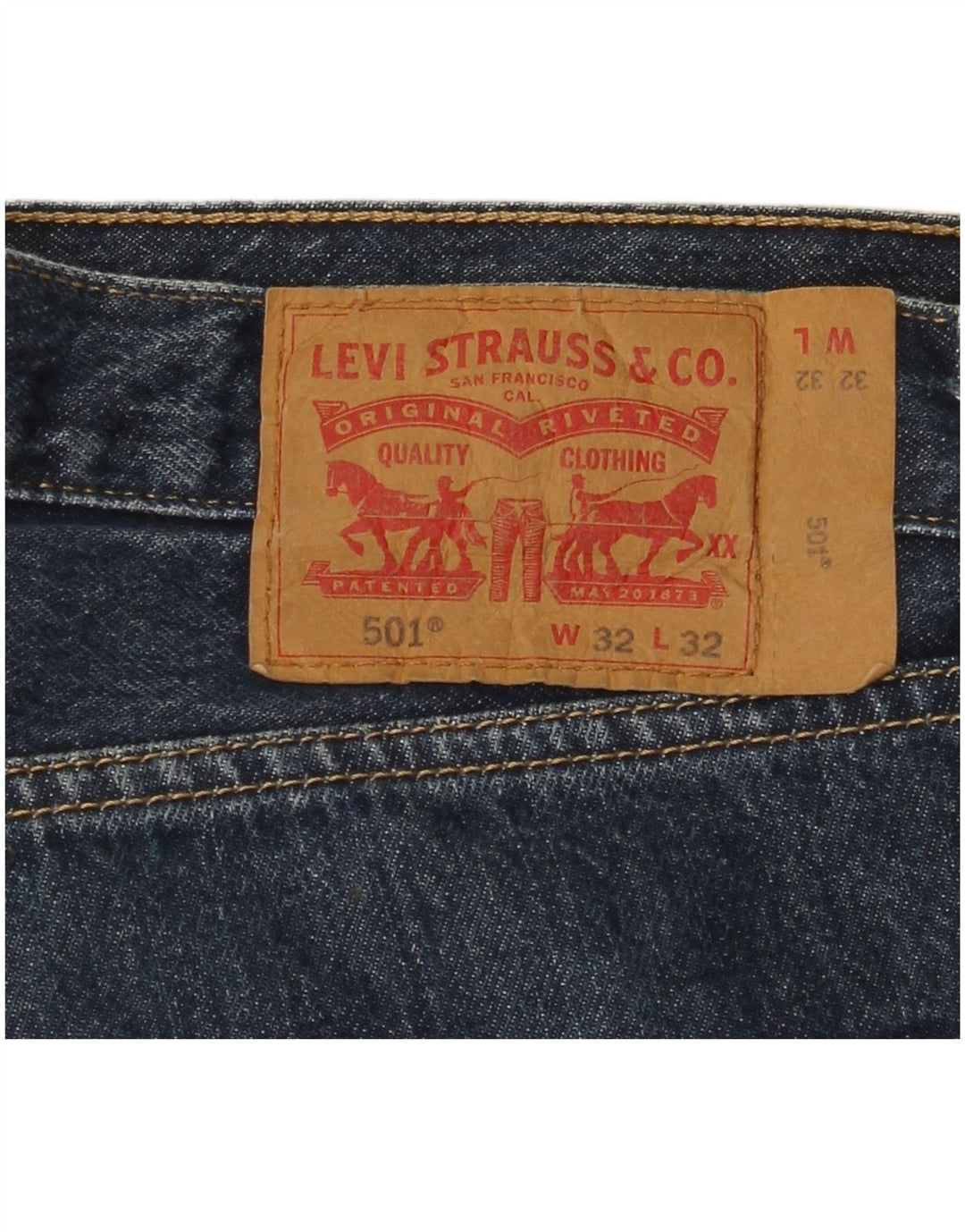 LEVI'S Jean Droit 501 Homme W32 L29 Bleu Coton