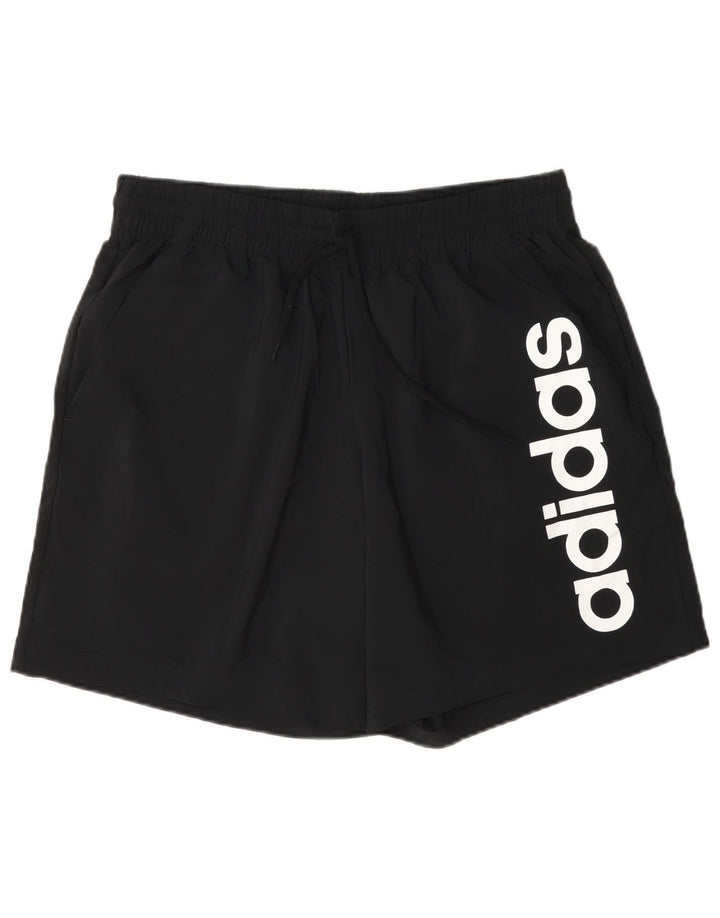 Adidas Short de sport graphique pour hommes, grand, noir, polyester
