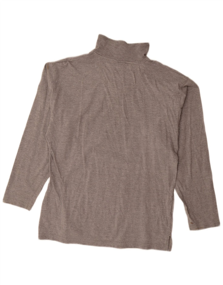 Champion Haut à col zippé à manches longues pour homme en coton gris Taille L