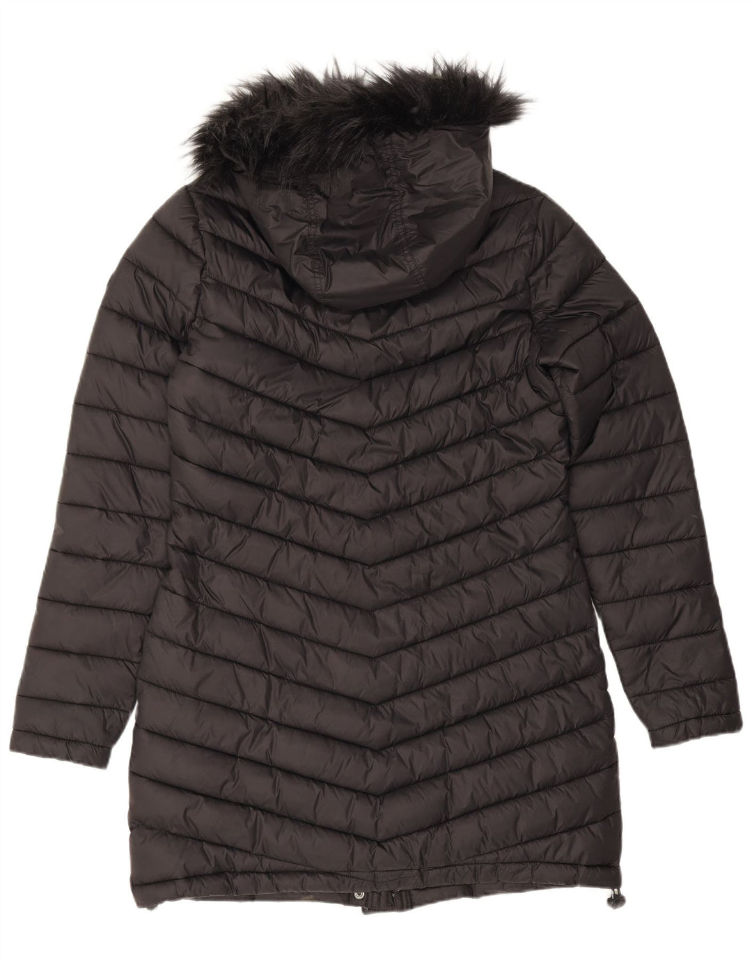 Superdry Manteau rembourré à capuche pour femme UK 14 Medium Noir Nylon