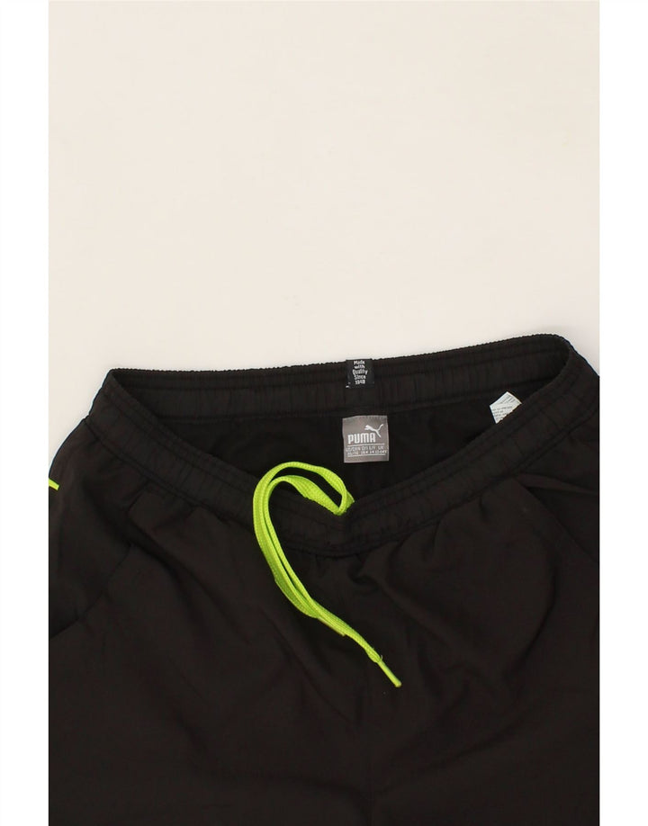 PUMA Boys Graphic Sport Shorts 13-14 Years XL  Black Polyester Vintage Puma and Second-Hand Puma from Messina Hembry 