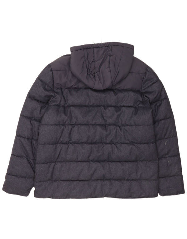 Weird Fish Veste matelassée à capuche pour homme UK 44 2XL Bleu marine Polyester