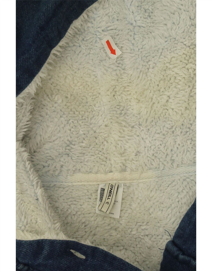 O'Neill Veste Sherpa en jean pour femme UK 16 Large Bleu Coton