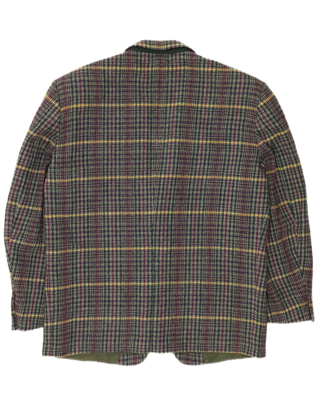 Cerruti 1881 Veste Blazer 2 Boutons Homme UK 42 XL Laine à Carreaux Multicolore