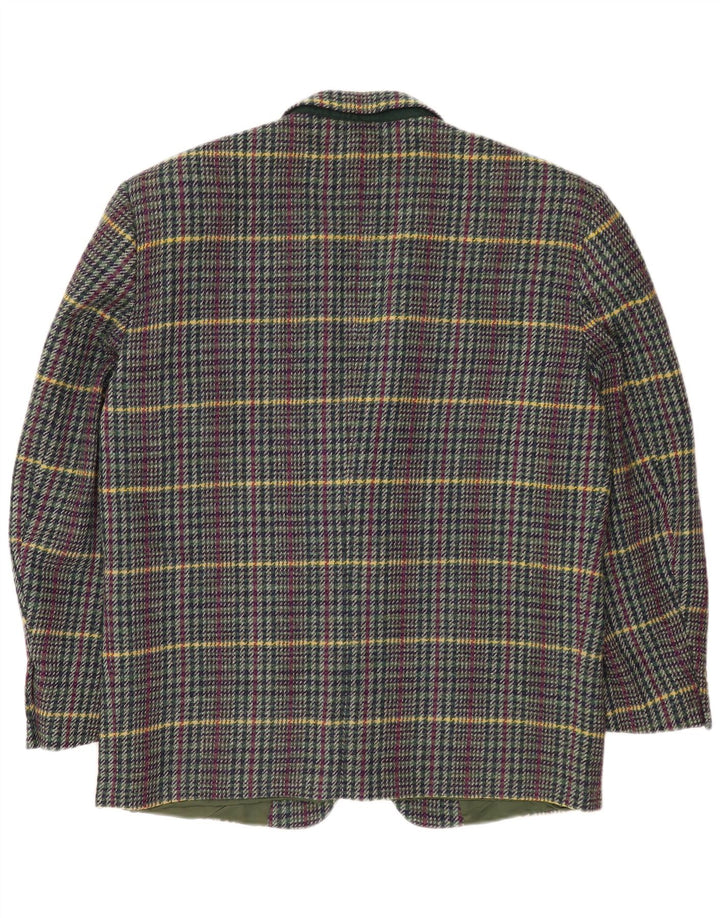 Cerruti 1881 Veste Blazer 2 Boutons Homme UK 42 XL Laine à Carreaux Multicolore