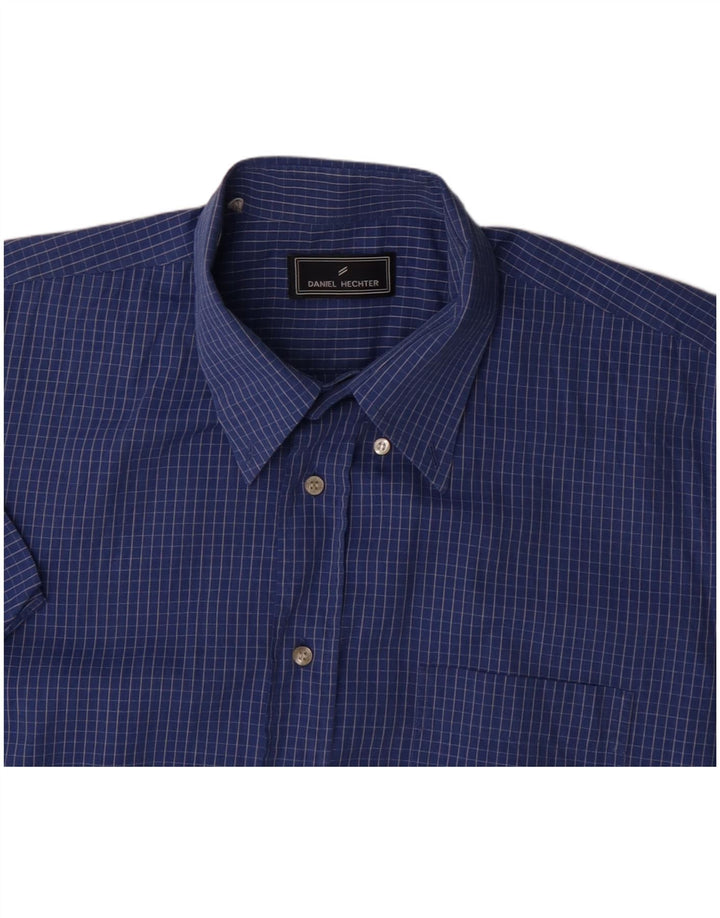 Daniel Hechter Chemise à manches courtes pour homme XL Bleu à carreaux