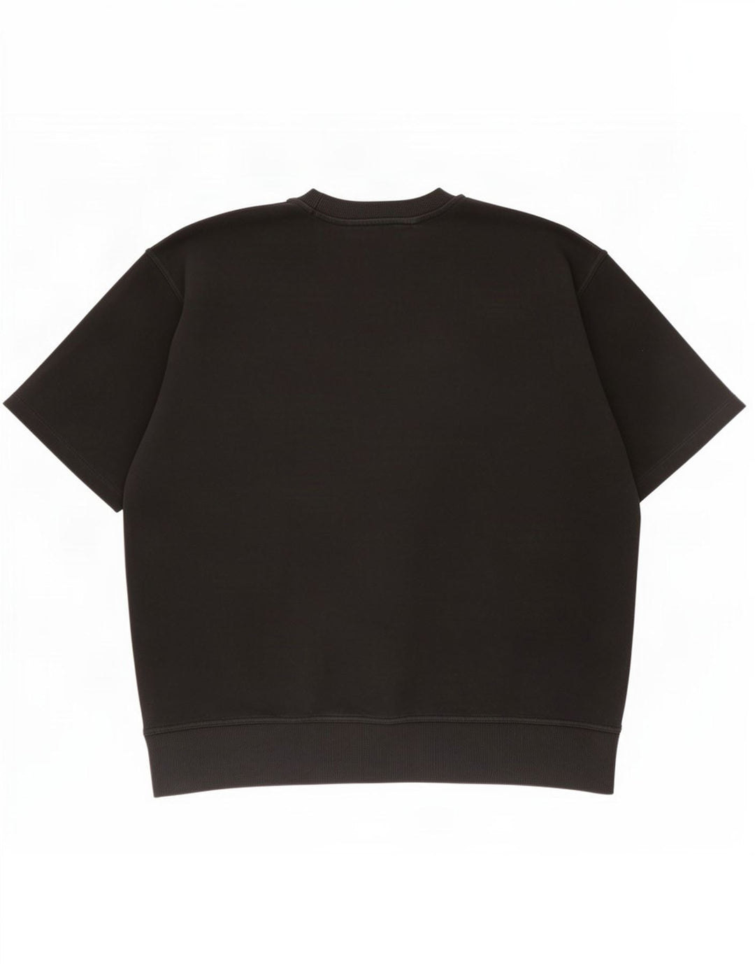 Zara Mens Short Sleeve Sweatshirt Jumper XL Noir Coton