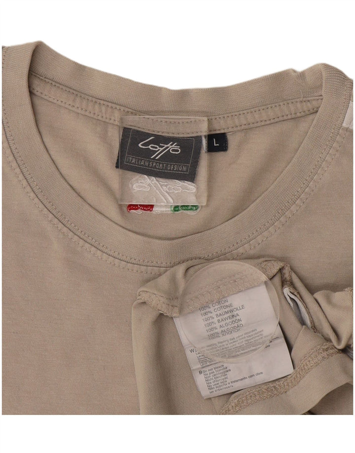 Lotto T-Shirt Homme Haut Large Gris Coton