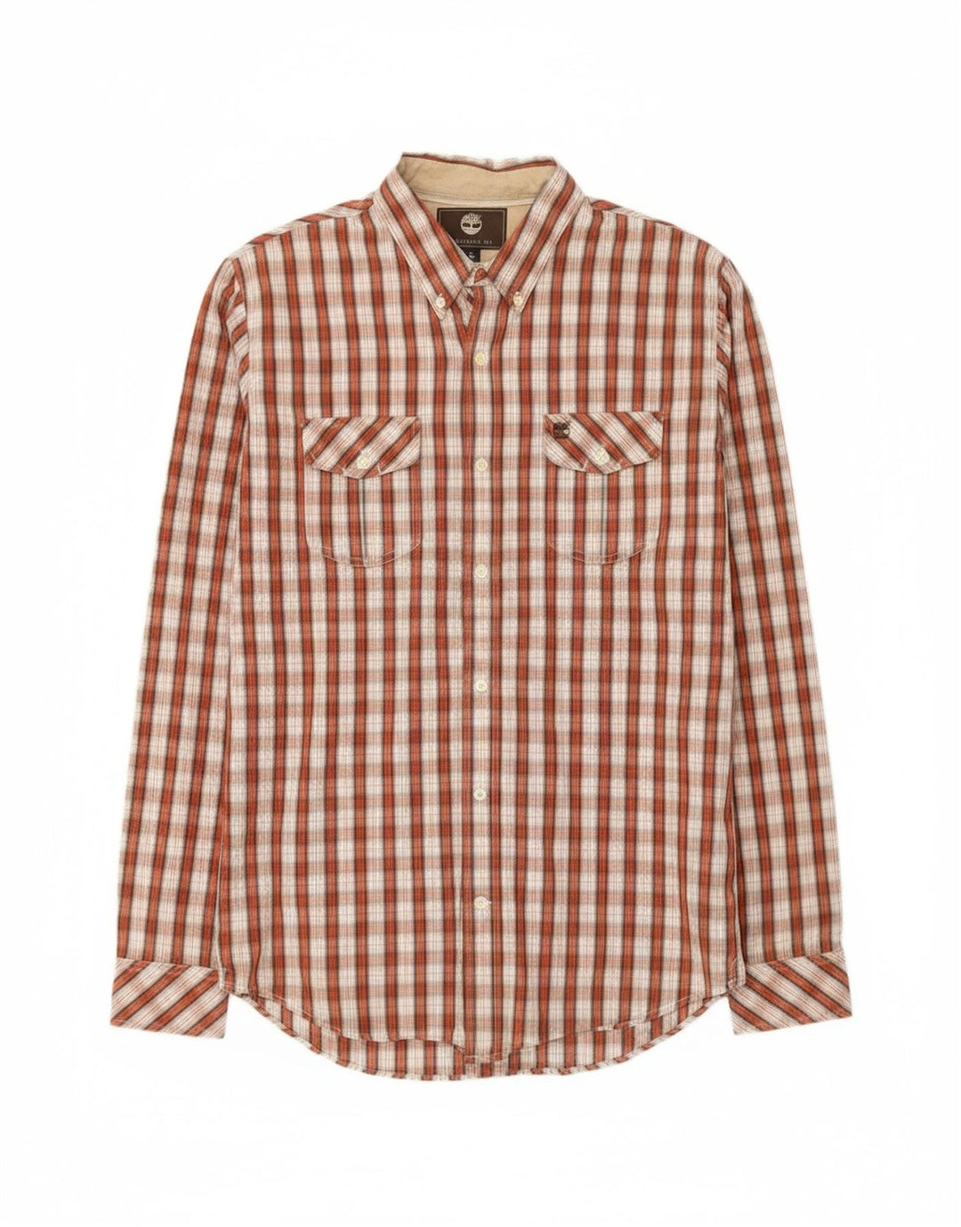 TIMBERLAND Mens Slim Fit Shirt Medium Red Check Cotton