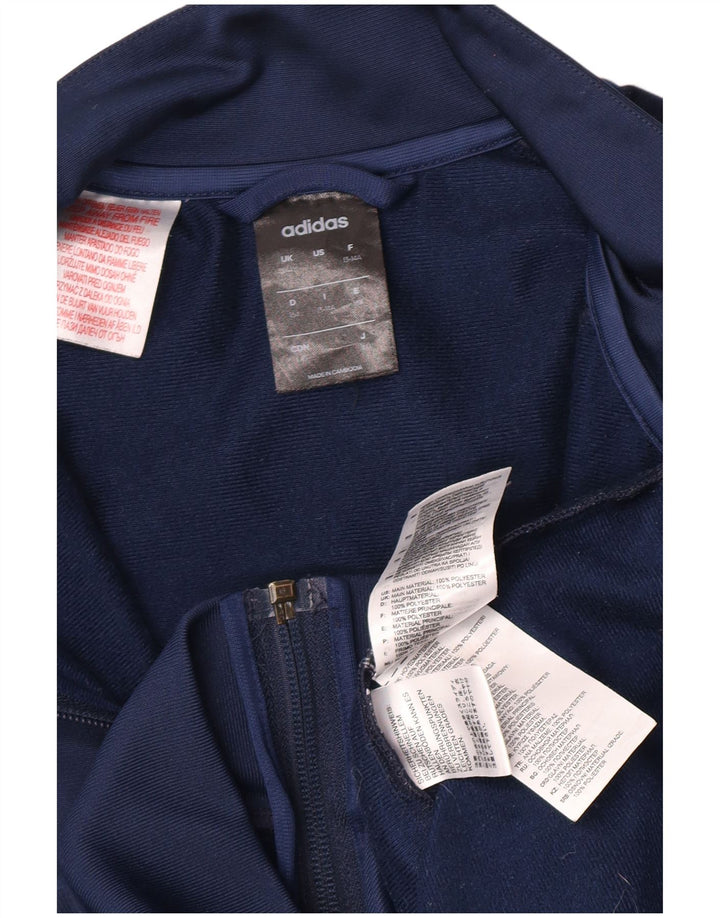 Veste de survêtement Adidas Garçon Climalite 13-14 ans Bleu Marine Polyester