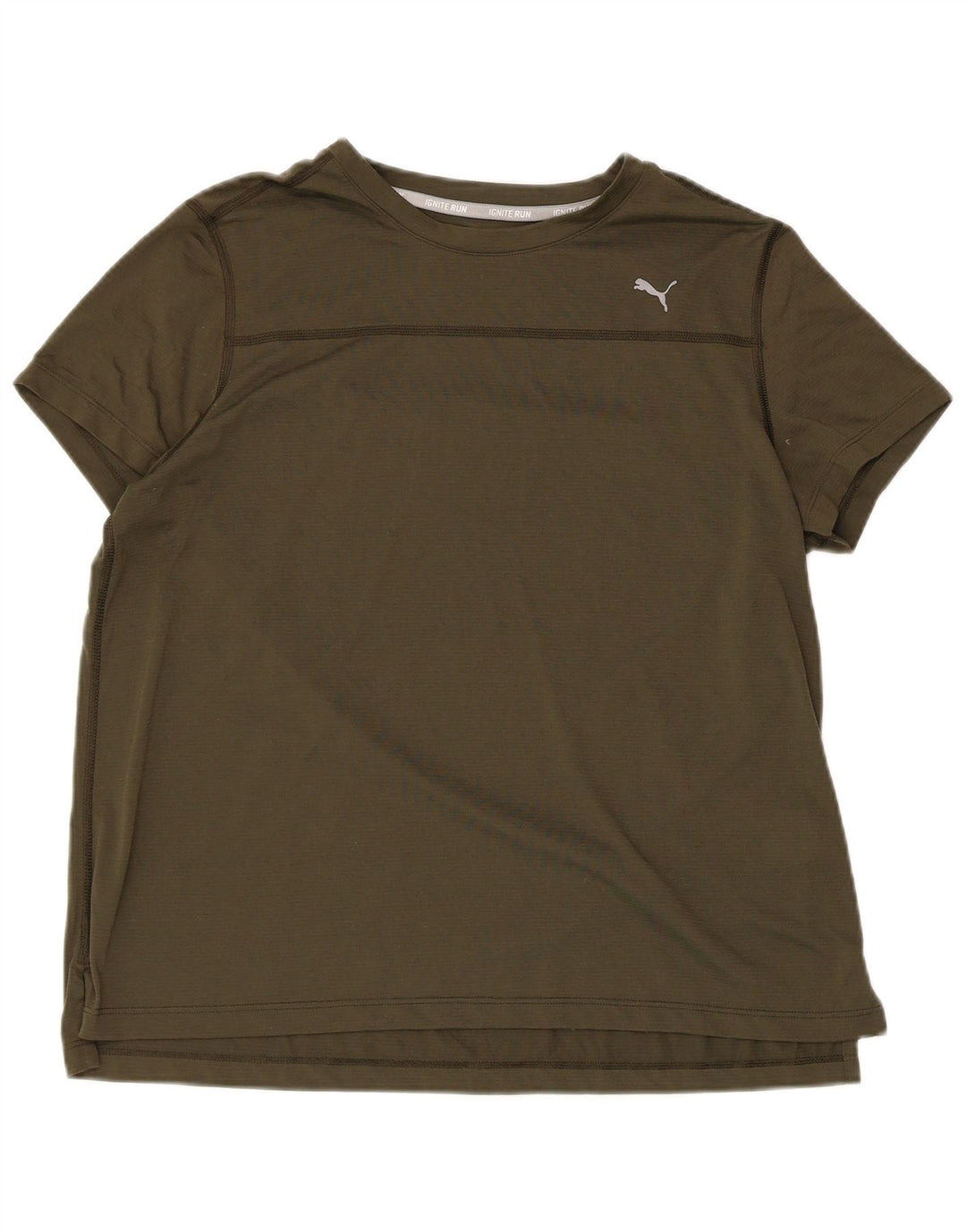 PUMA T-Shirt Femme UK 46 Large Kaki Polyester