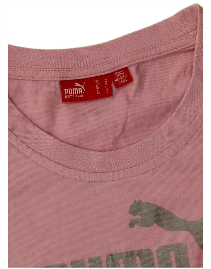 Puma T-shirt graphique pour femme UK 12 Rose moyen