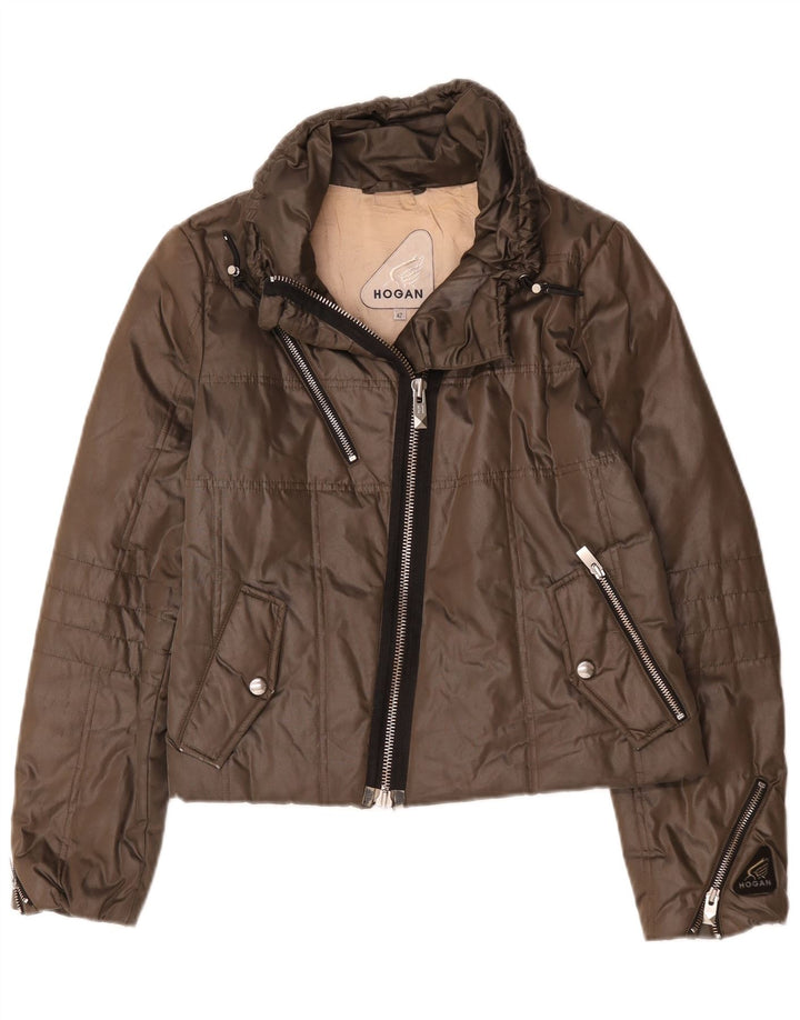 Hogan Femme Veste Rembourrée IT 42 Marron Moyen Polyester