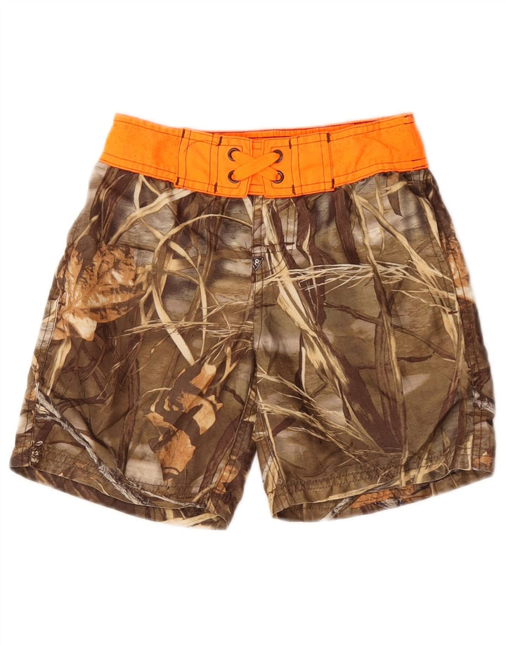 Short de bain VINTAGE garçon 4-5 ans marron camouflage polyester