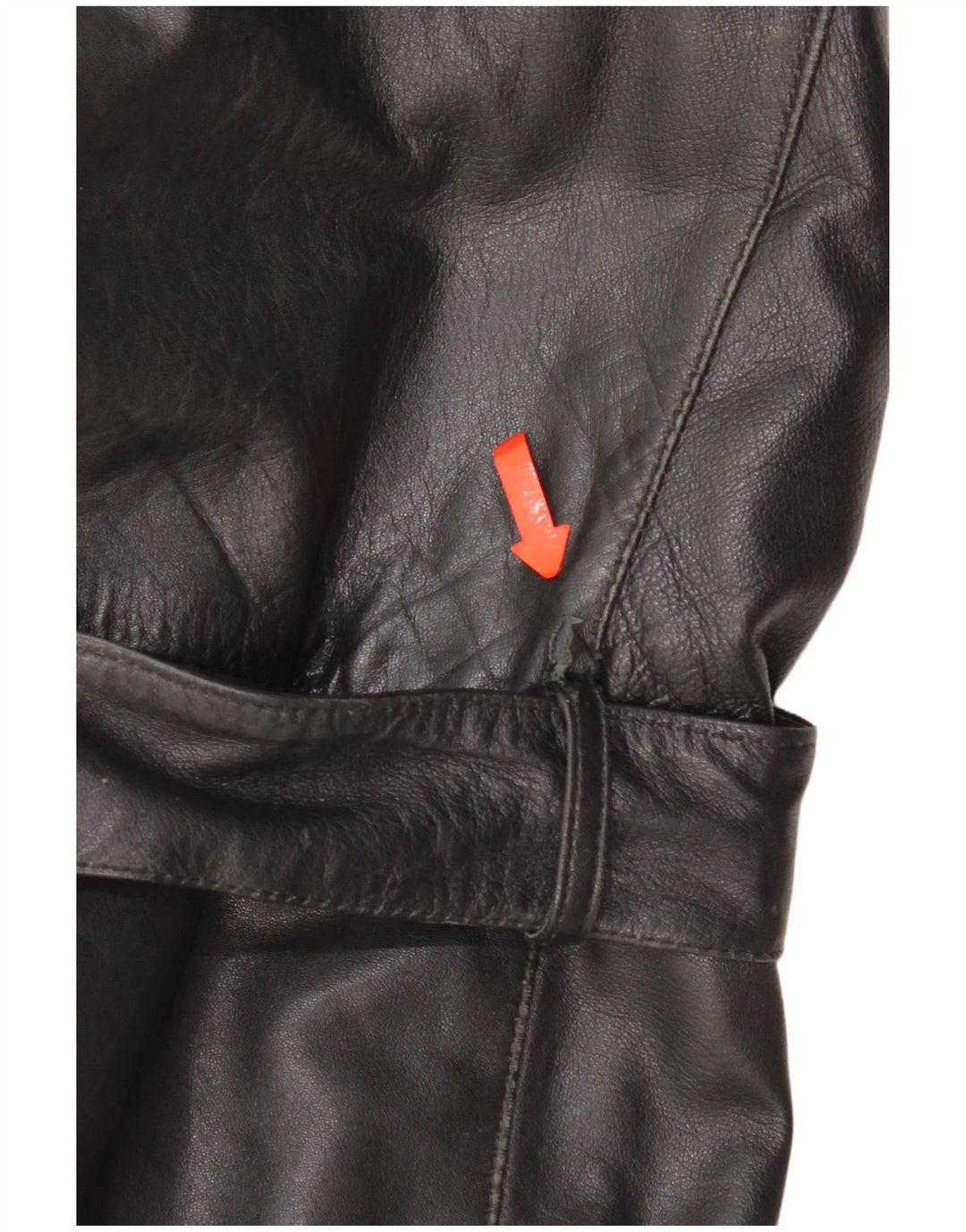 veste en cuir femme vintage UK 16 Grand cuir noir