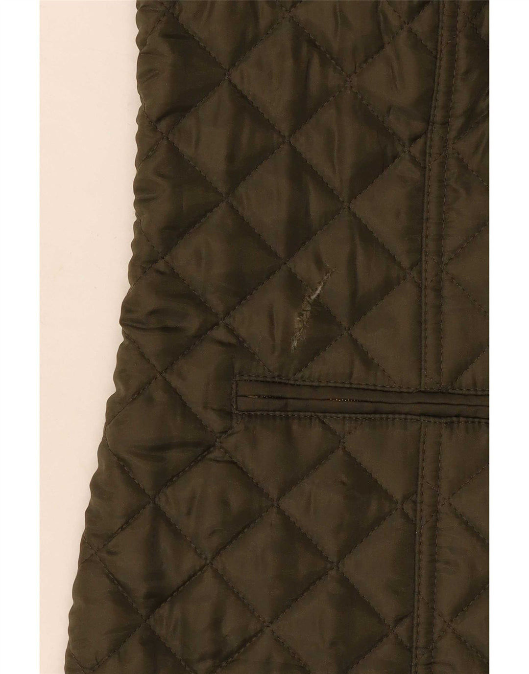 Tommy Hilfiger Gilet matelassé pour femme UK 12 Medium Kaki Polyester