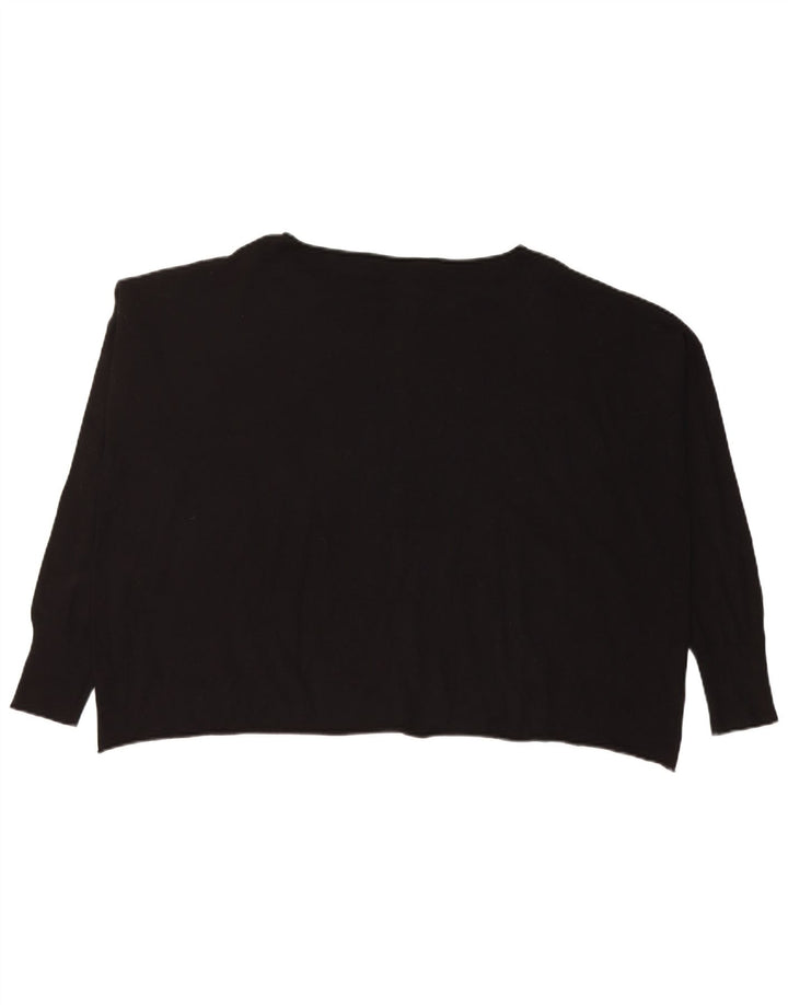 MAX MARA Pull week-end à col bateau pour femme UK 16 Large Noir