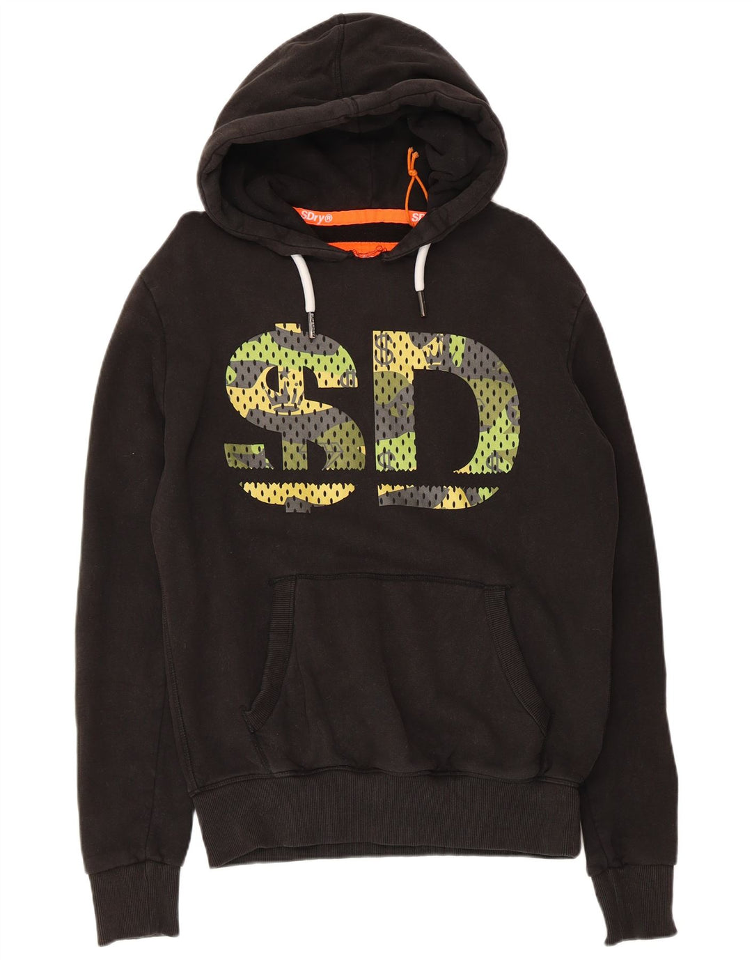 Superdry Pull à Capuche Graphique Homme Noir Moyen Coton