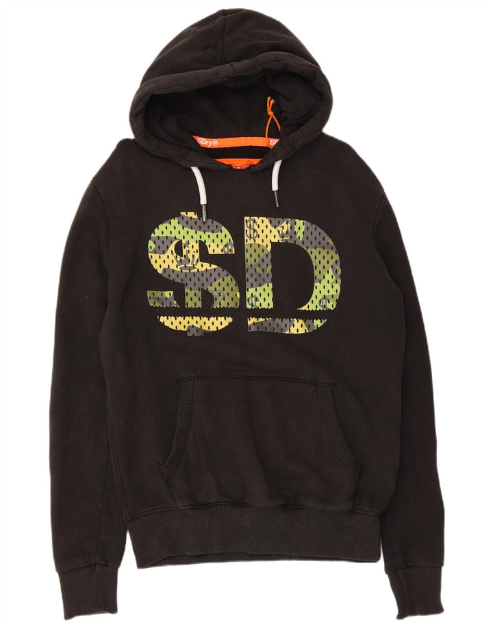 Superdry Pull à Capuche Graphique Homme Noir Moyen Coton