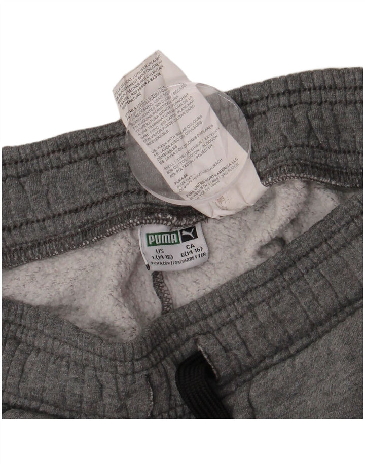 PUMA Pantalon de survêtement pour fille 14-15 ans Large Gris Colorblock