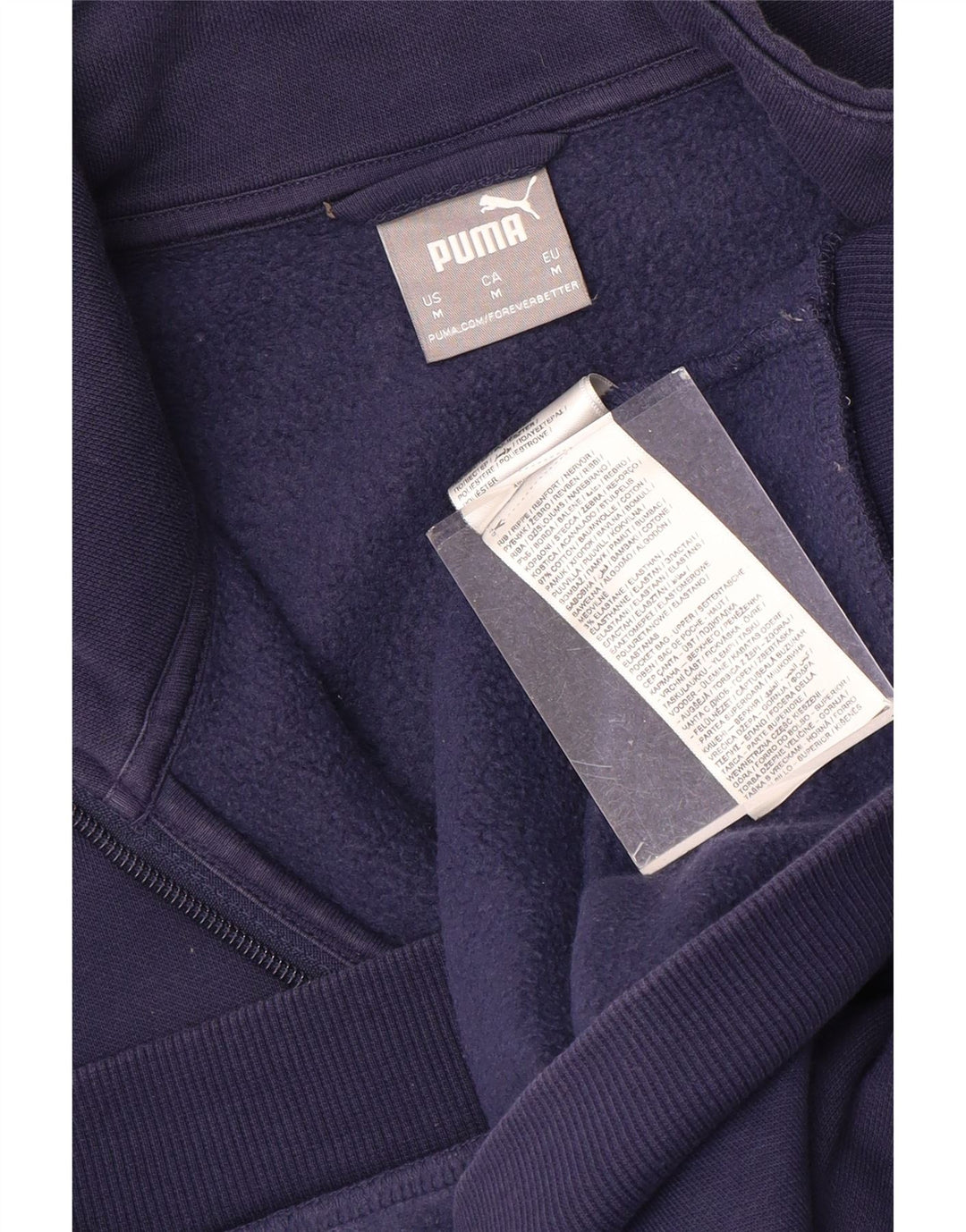 PUMA Veste de Survêtement Homme Bleu Marine Moyen Coton