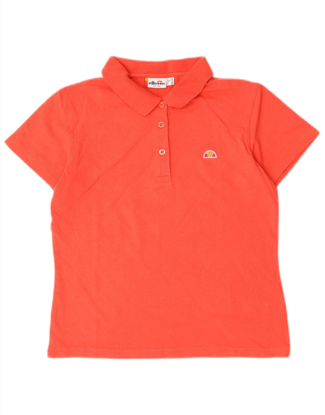Ellesse Polo Femme UK 12 Coton Rouge Moyen