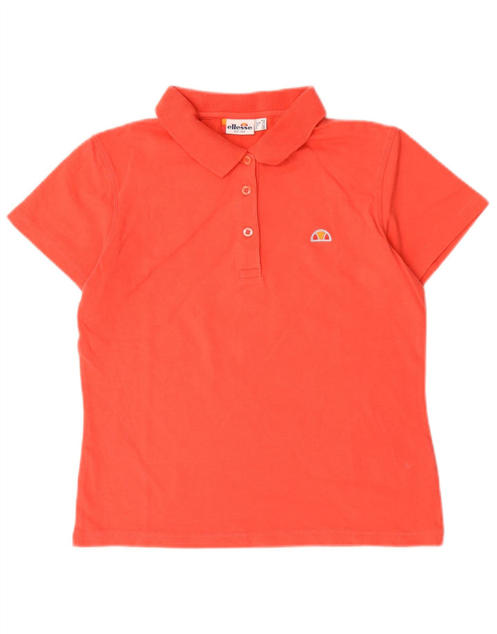 Ellesse Polo Femme UK 12 Coton Rouge Moyen