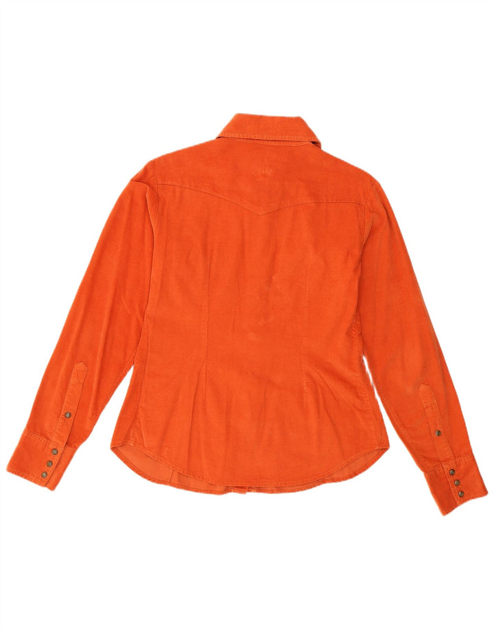 Marlboro Classics Chemise à manches longues pour femme UK 10 Small Orange Classic