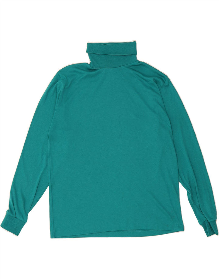 L.L.BEAN Womens Top Long Sleeve UK 14 Large Turquoise Polyester Vintage L.L.Bean and Second-Hand L.L.Bean from Messina Hembry 