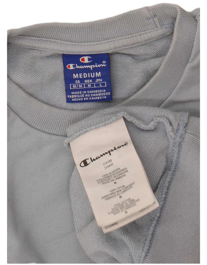 Champion Sweat-Shirt Graphique Homme Bleu Moyen Coton