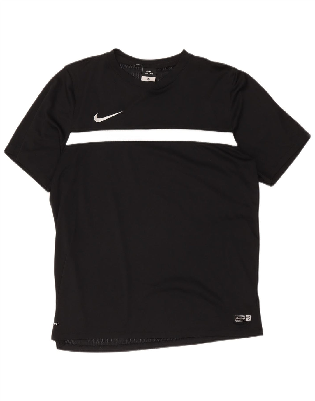Nike Hommes Dri Fit T-Shirt Haut XL Noir Colorblock Polyester