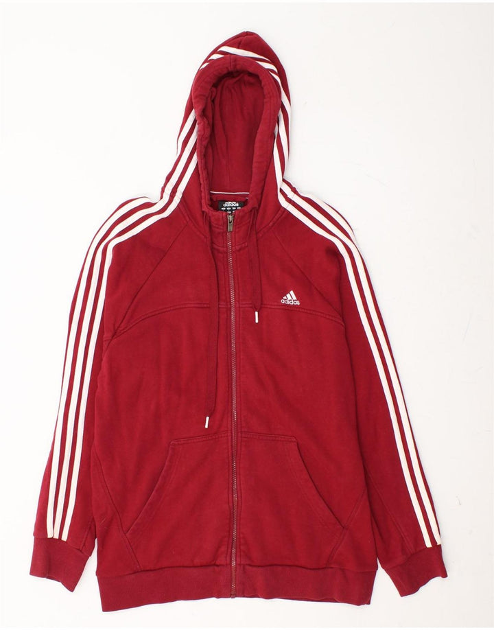 ADIDAS Pull à capuche zippé pour homme Grand coton rouge