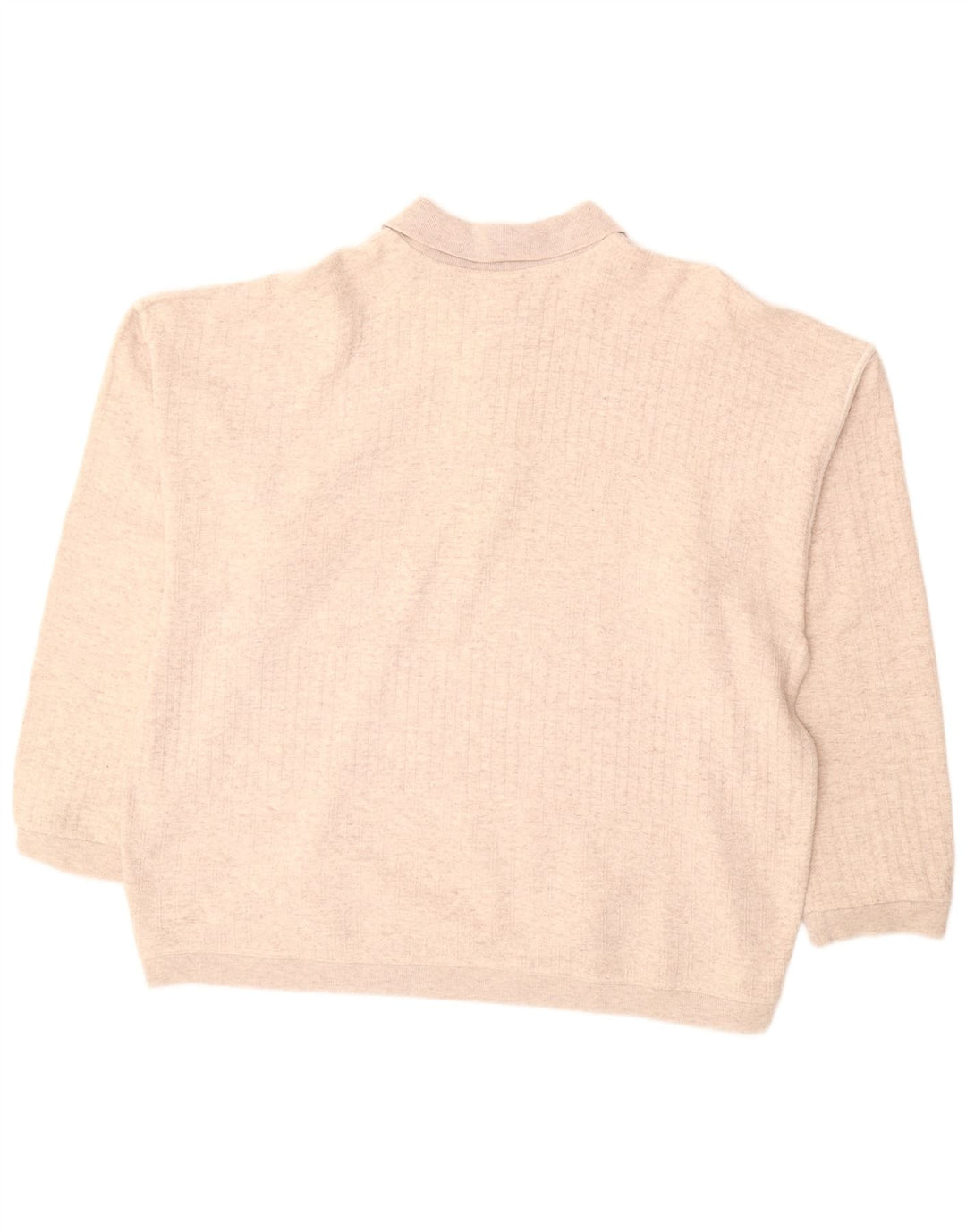 VINTAGE Pull col polo pour homme 2XL Beige
