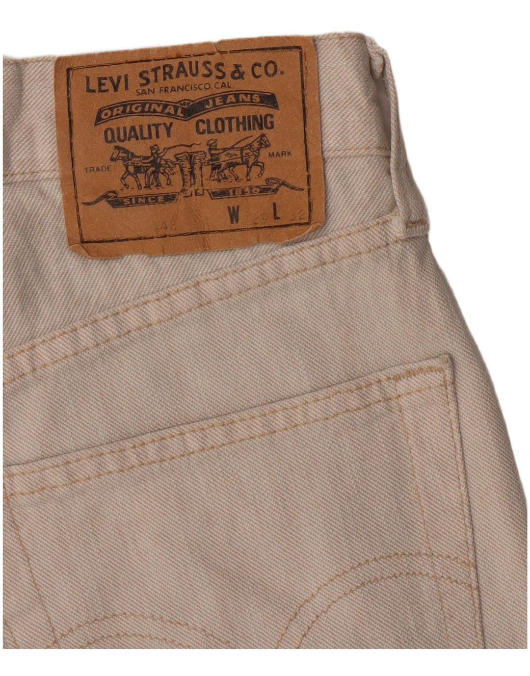 Levi's Short En Jean W29 Femme Blanc Cassé Moyen