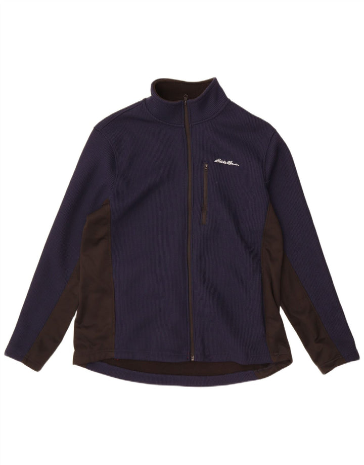 Eddie Bauer Veste de survêtement pour homme Taille L Bleu marine Colorblock Polyester