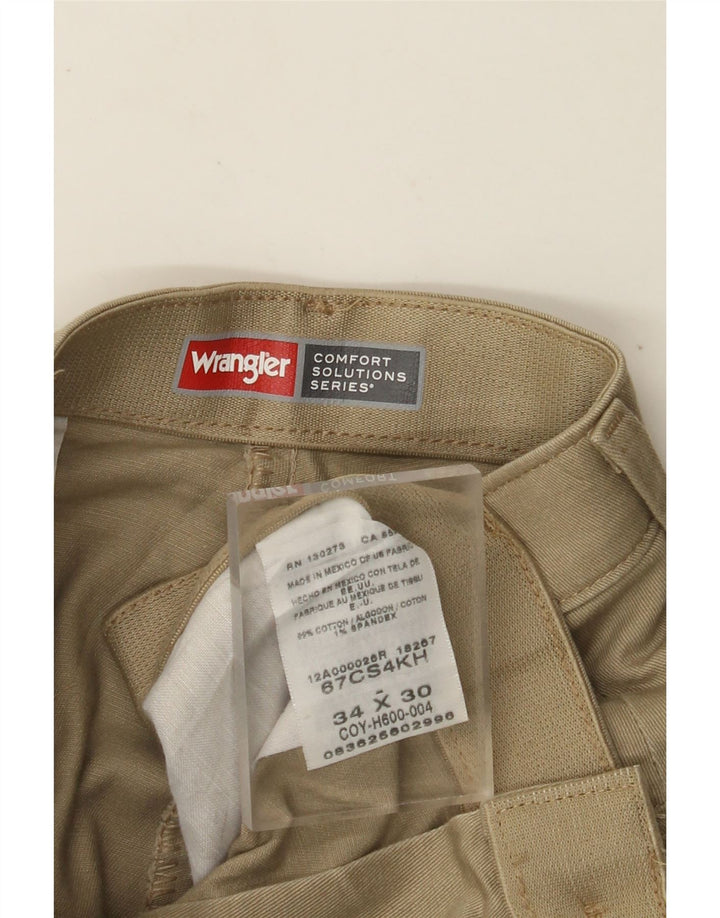 WRANGLER Pantalon Chino Droit Coupe Confort Homme W34 L30 Coton Beige