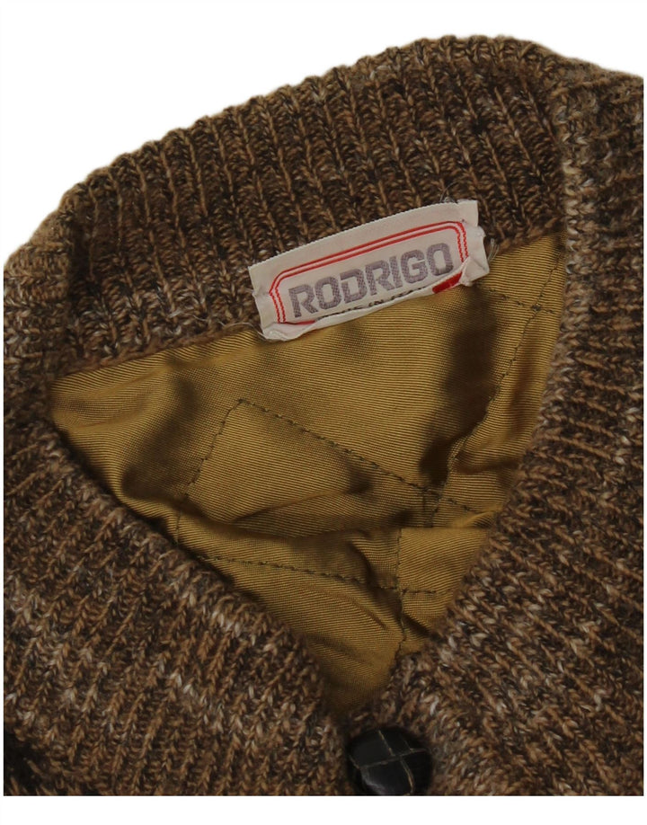 Rodrigo Pull Cardigan Homme XL Marron Géométrique