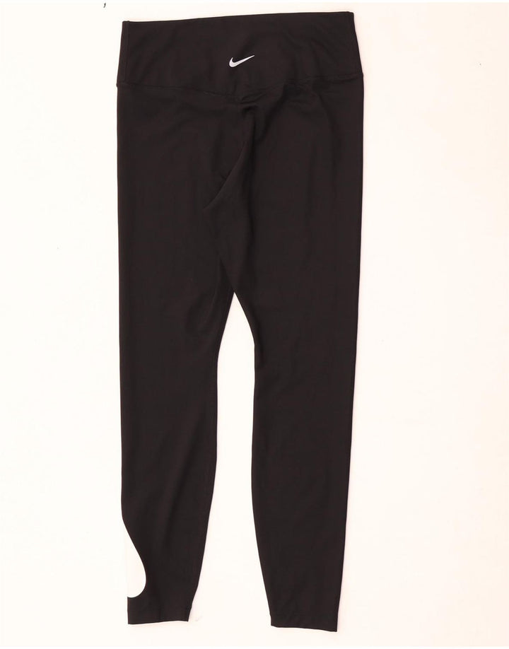 Nike Legging graphique Dri Fit pour femme UK 14 Noir moyen Polyester