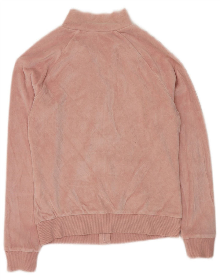BENETTON Veste de Survêtement Fille 10-11 Ans XL Rose Colorblock